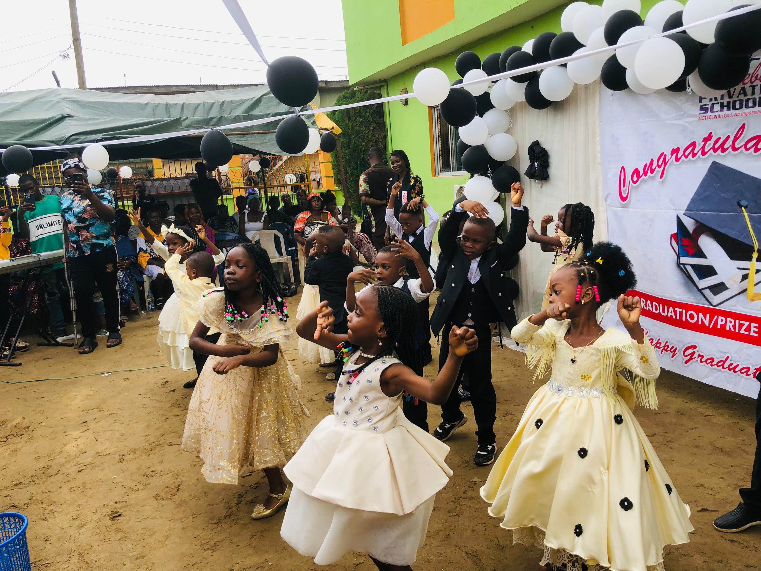 Rehoseba learners performing at a school celebration