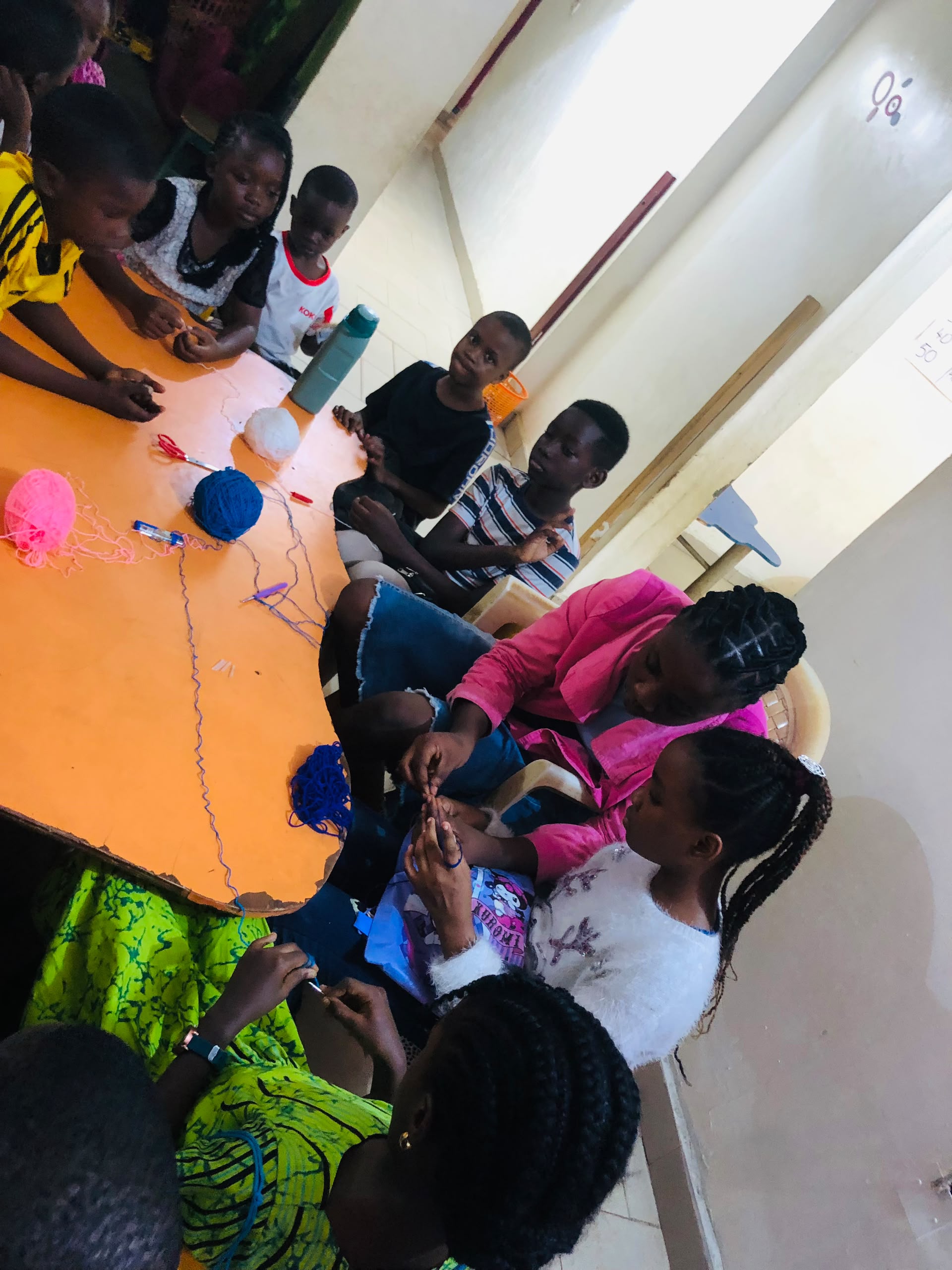 Rehoseba learners taking part in a creative skills class